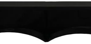 Stretch Spandex 6 ft. Lifetime Bench Cover 2 pcs - Black Removable and Washable Stretch