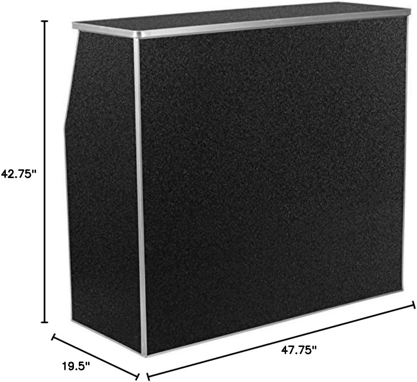 Black Marble Portable Laminate Folding Event Bar - Image 2