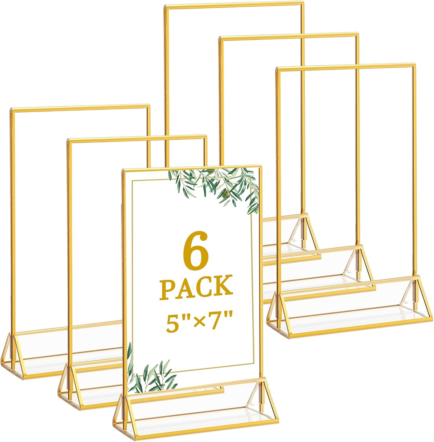 12 Pack 5x7 Inch Clear Acrylic Sign Holders
