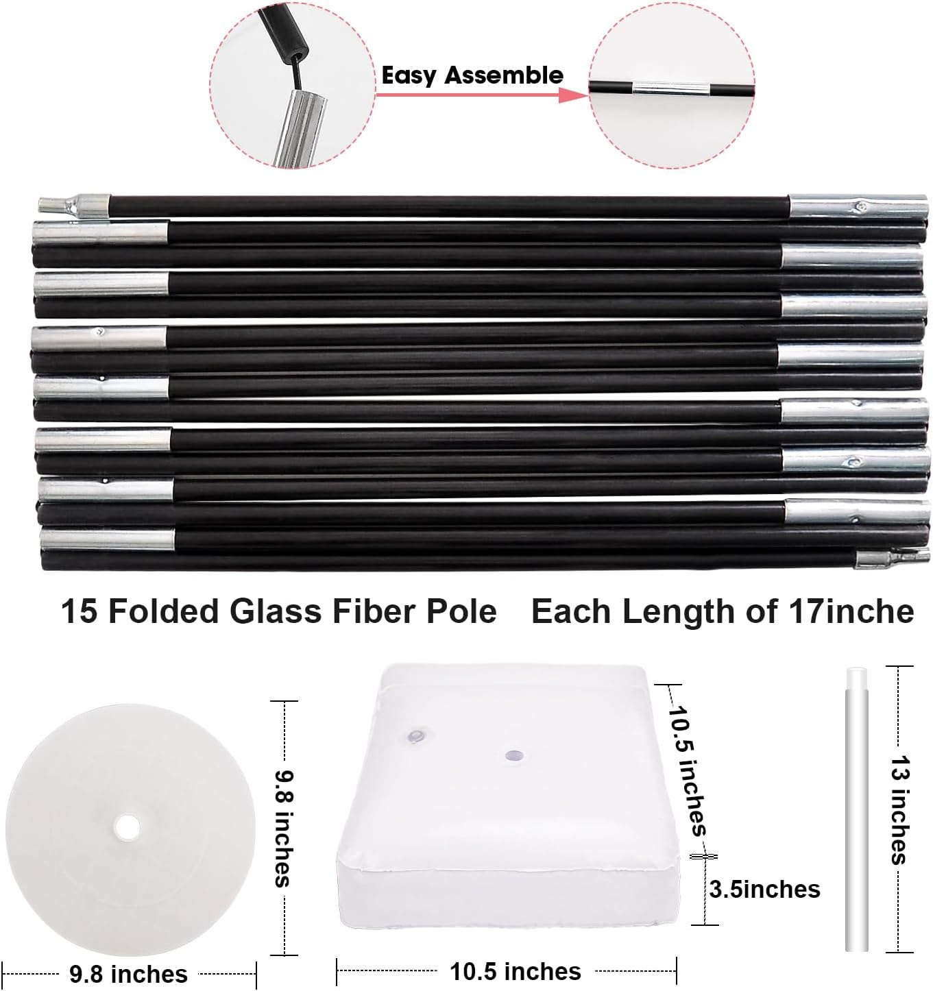 9FT Height & 10FT Width Adjustable Balloon Arch Kit - Image 2