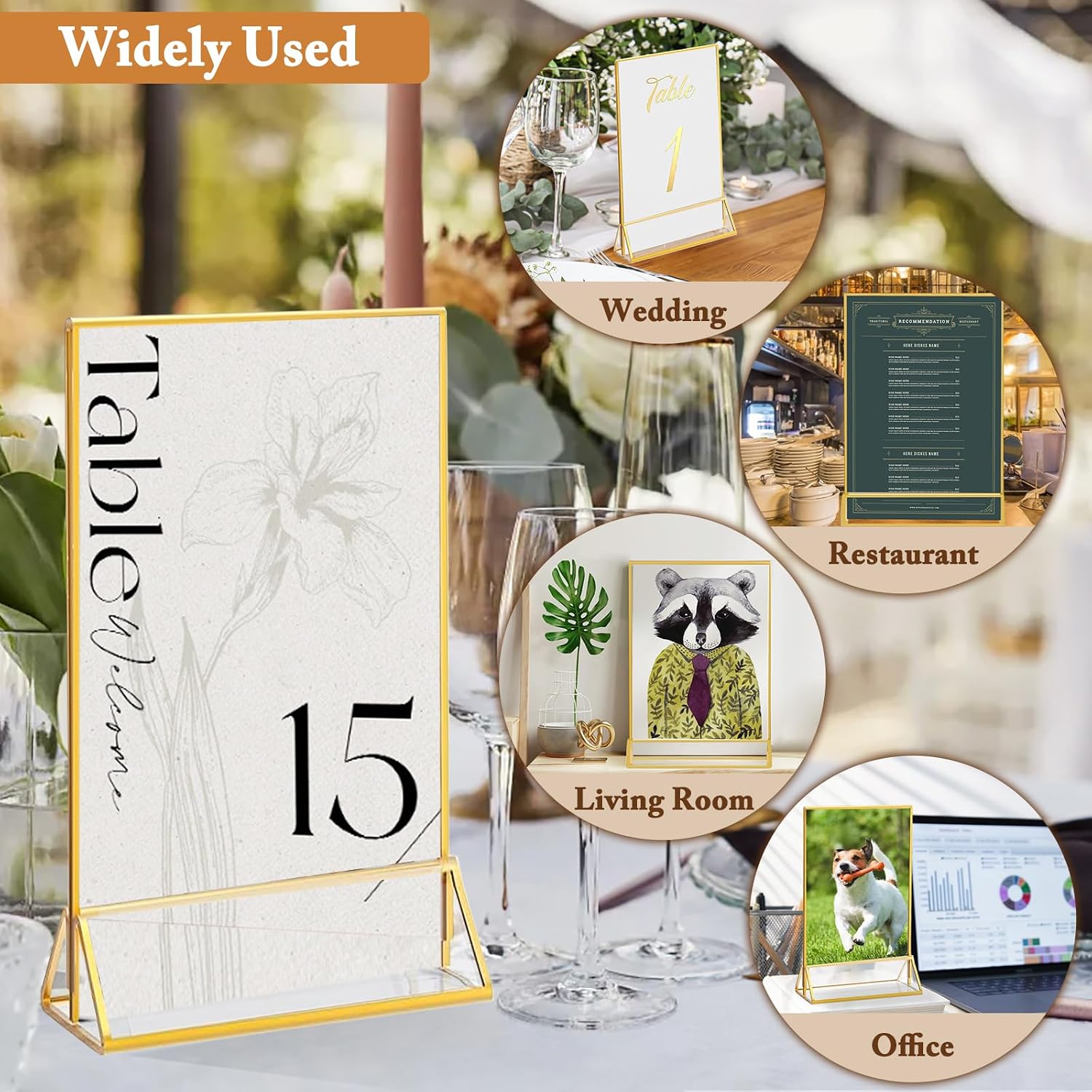 12 Pack 5x7 Inch Clear Acrylic Sign Holders - Image 2