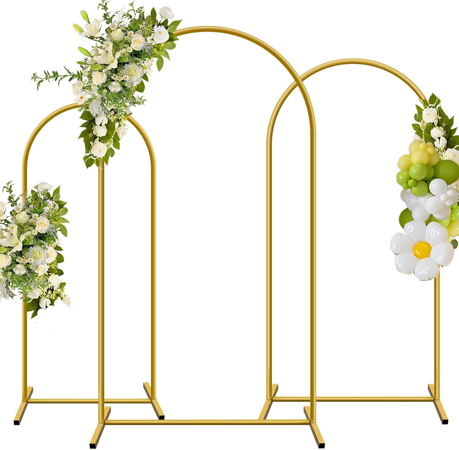 Metal Arch Backdrop Stand, 2 Sets of 3 - 6 Available Arches (7.2/6.6/6ft)