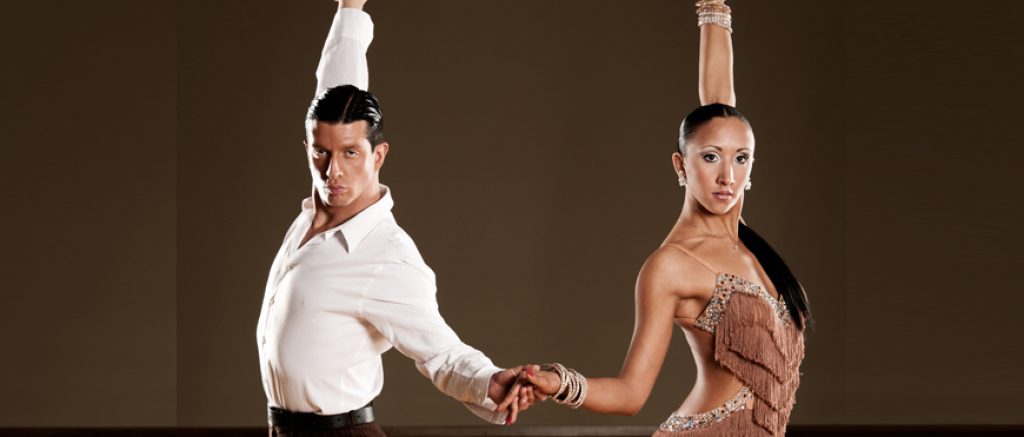 latino dance couple in action